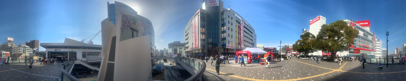 藤沢駅北口の360度パノラマ
