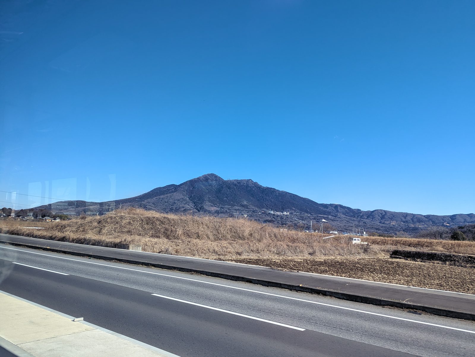 筑波山。男体山と女体山の双耳峰